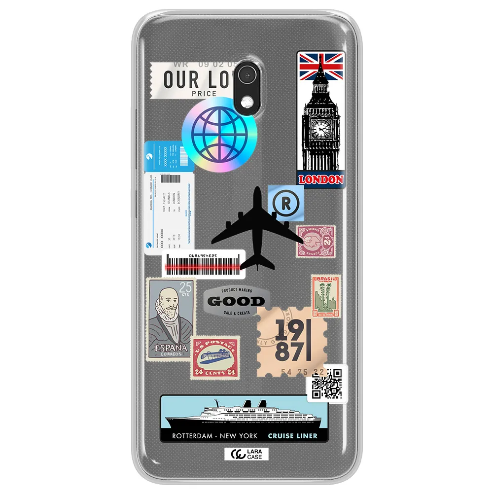 Stamp Stickers Xiaomi Redmi 8A Clear TPU Case