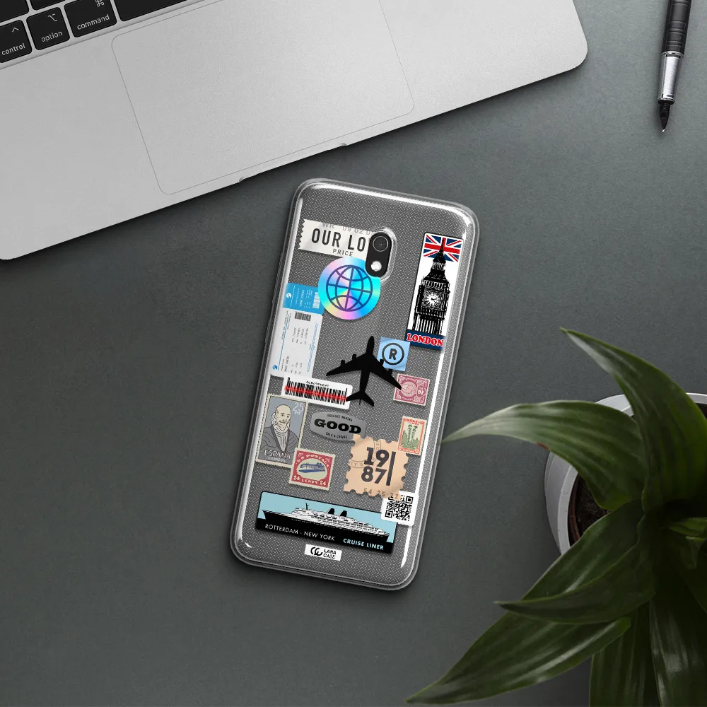 Stamp Stickers Xiaomi Redmi 8A Clear TPU Case