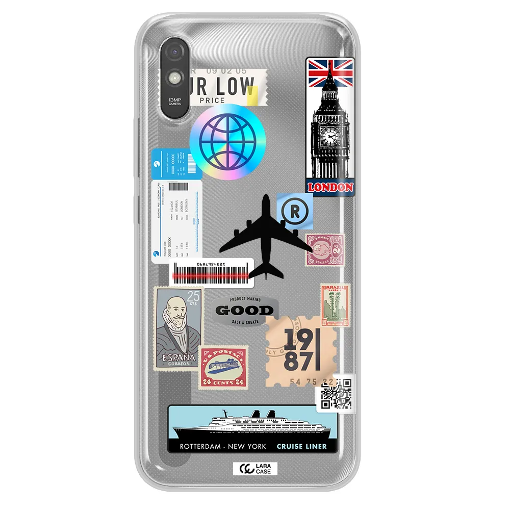Stamp Stickers Xiaomi Redmi 9A Clear TPU Case