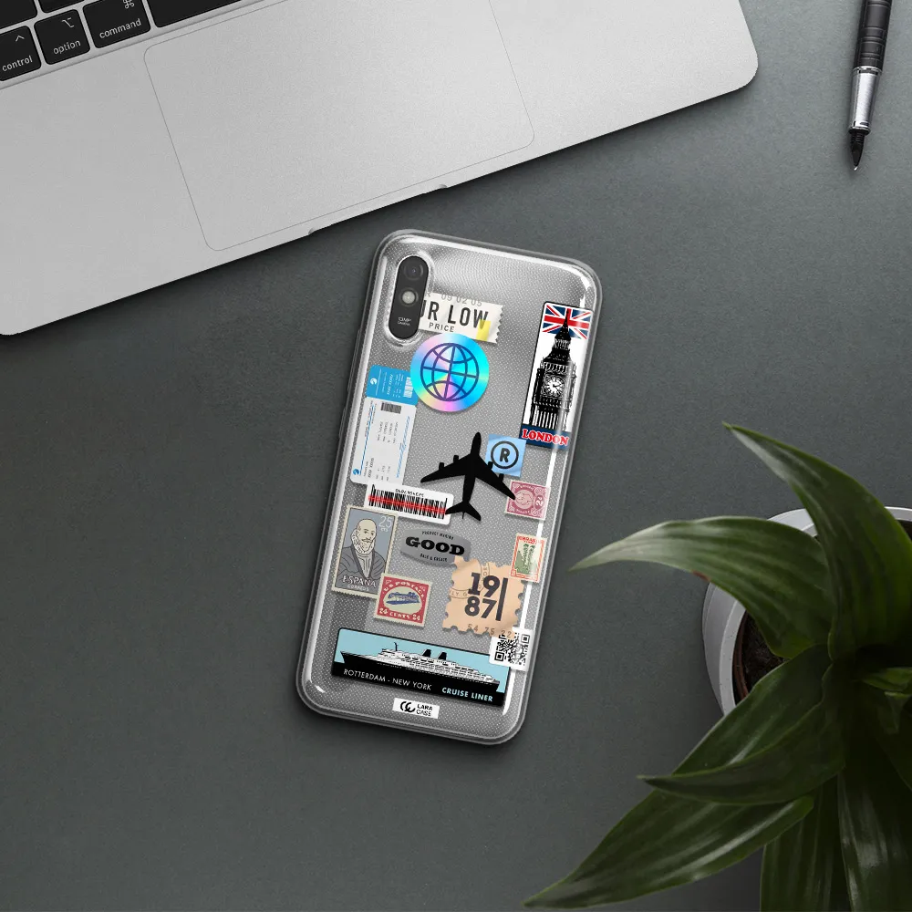 Stamp Stickers Xiaomi Redmi 9A Clear TPU Case