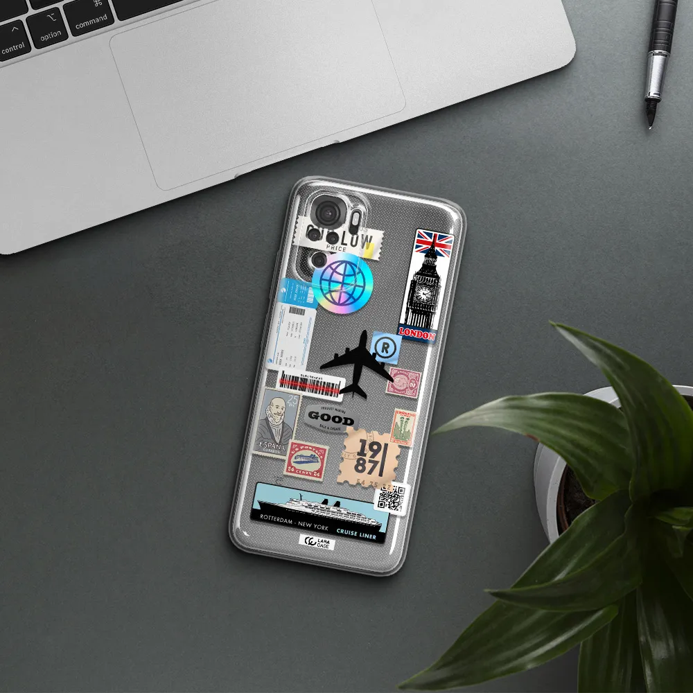 Stamp Stickers Xiaomi Redmi Note 10S Clear Tpu Case