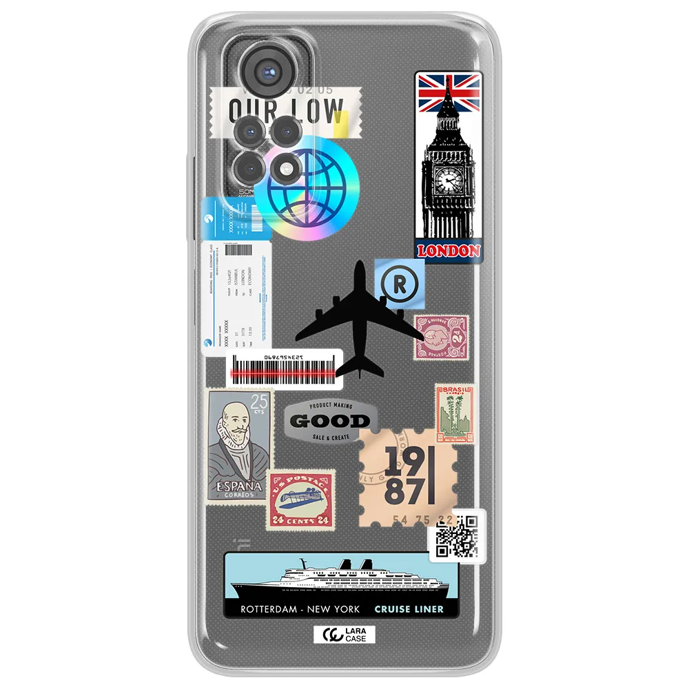 Stamp Stickers Xiaomi Redmi Note 11S Clear Tpu Case
