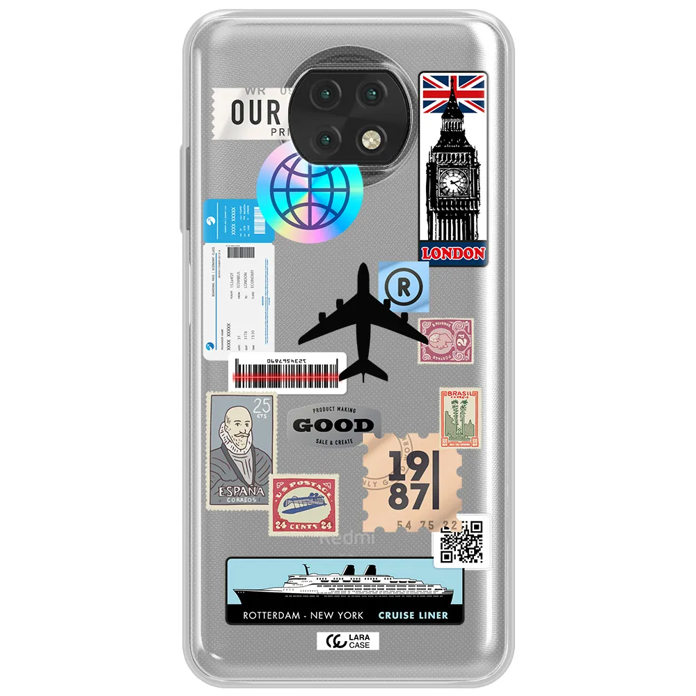 Stamp Stickers Xiaomi Redmi Note 9T Clear Tpu Case