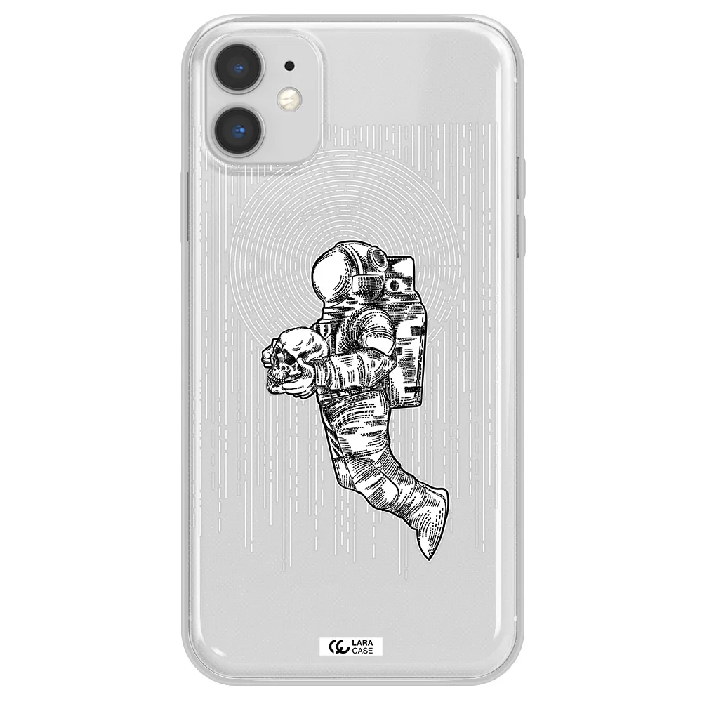 Astronaut Holding A Skull Apple iPhone 11 Clear TPU Case