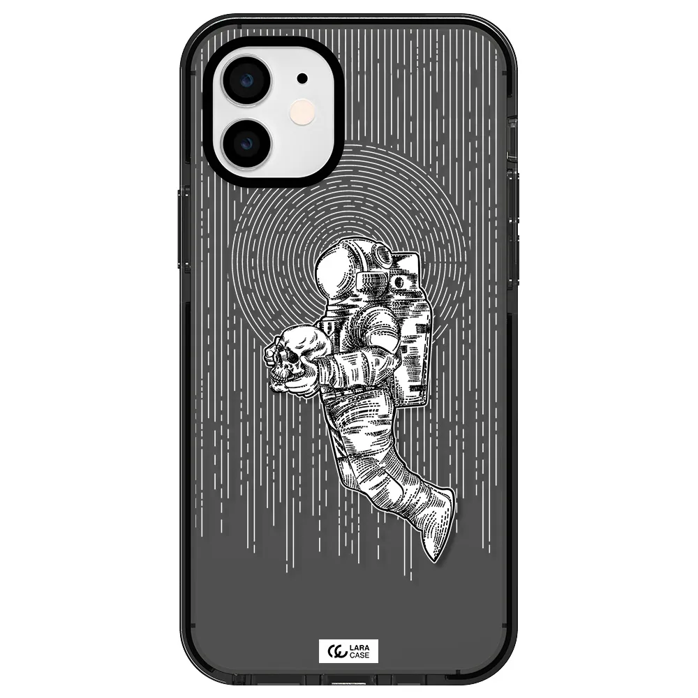 Astronaut Holding A Skull Apple iPhone 11 impact Smoke Black Case