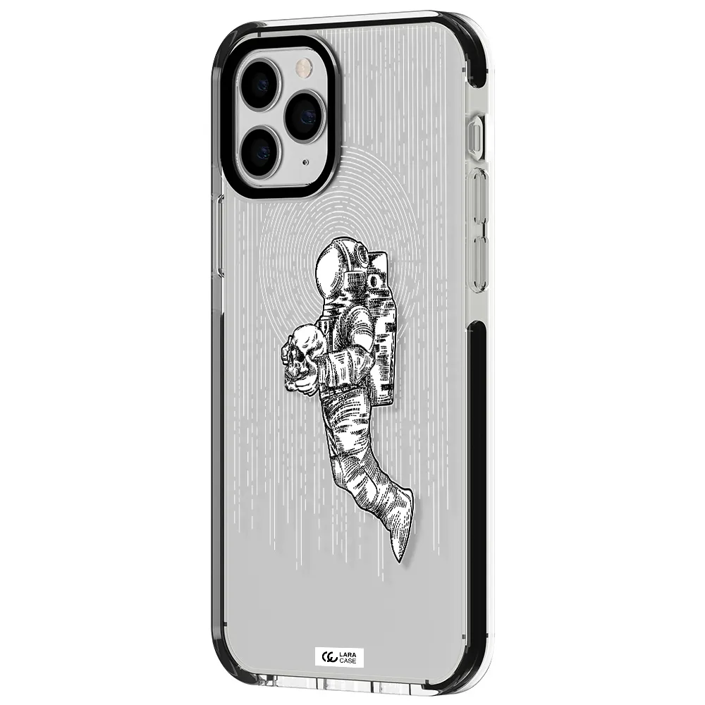 Astronaut Holding A Skull Apple iPhone 11 pro impact black border Case