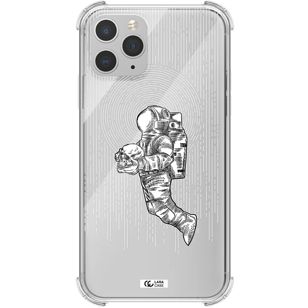 Astronaut Holding A Skull Apple iPhone 11 pro max Clear PC Case