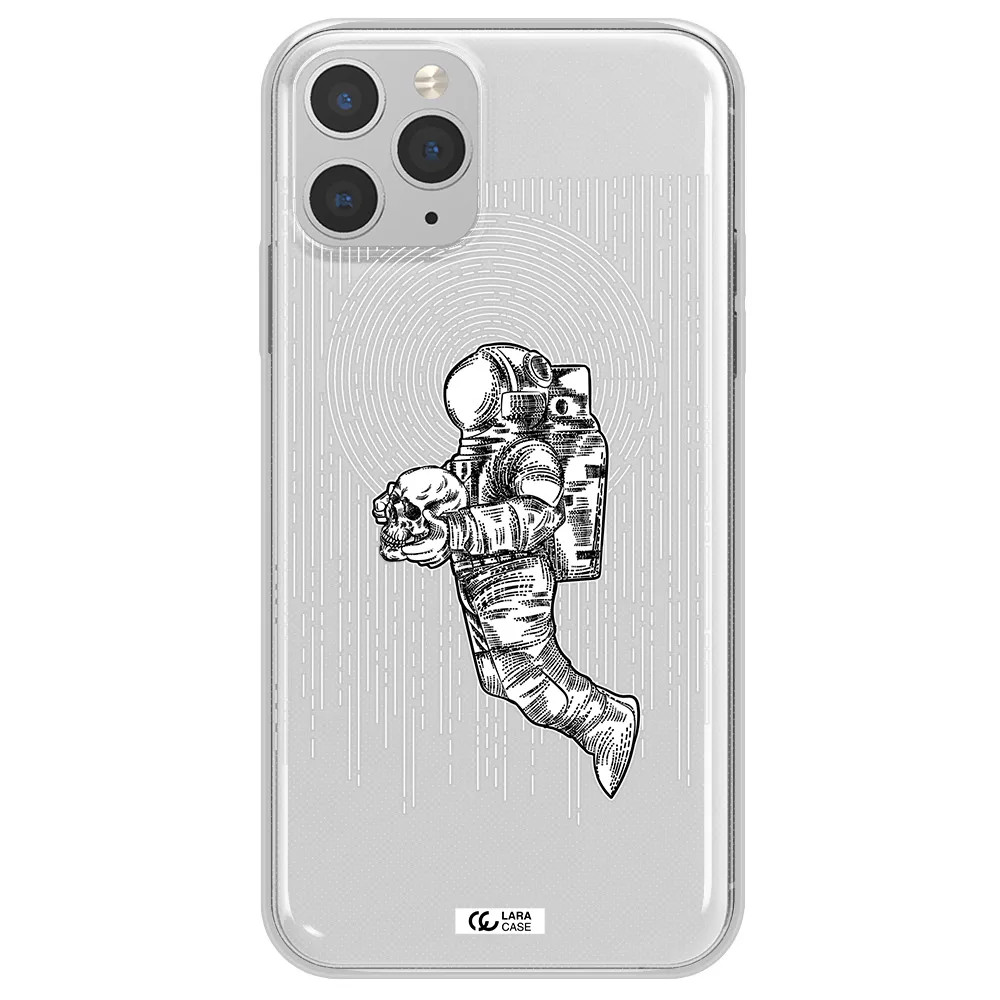 Astronaut Holding A Skull Apple iPhone 11 pro max Clear TPU Case