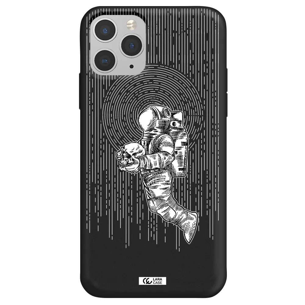Astronaut Holding A Skull Apple iPhone 11 pro max Silicone black Case