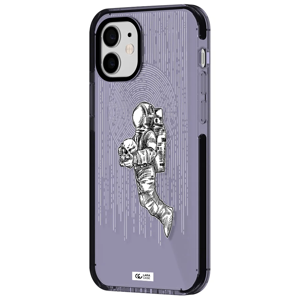 Astronaut Holding A Skull Apple iPhone 12 impact Lilac Case