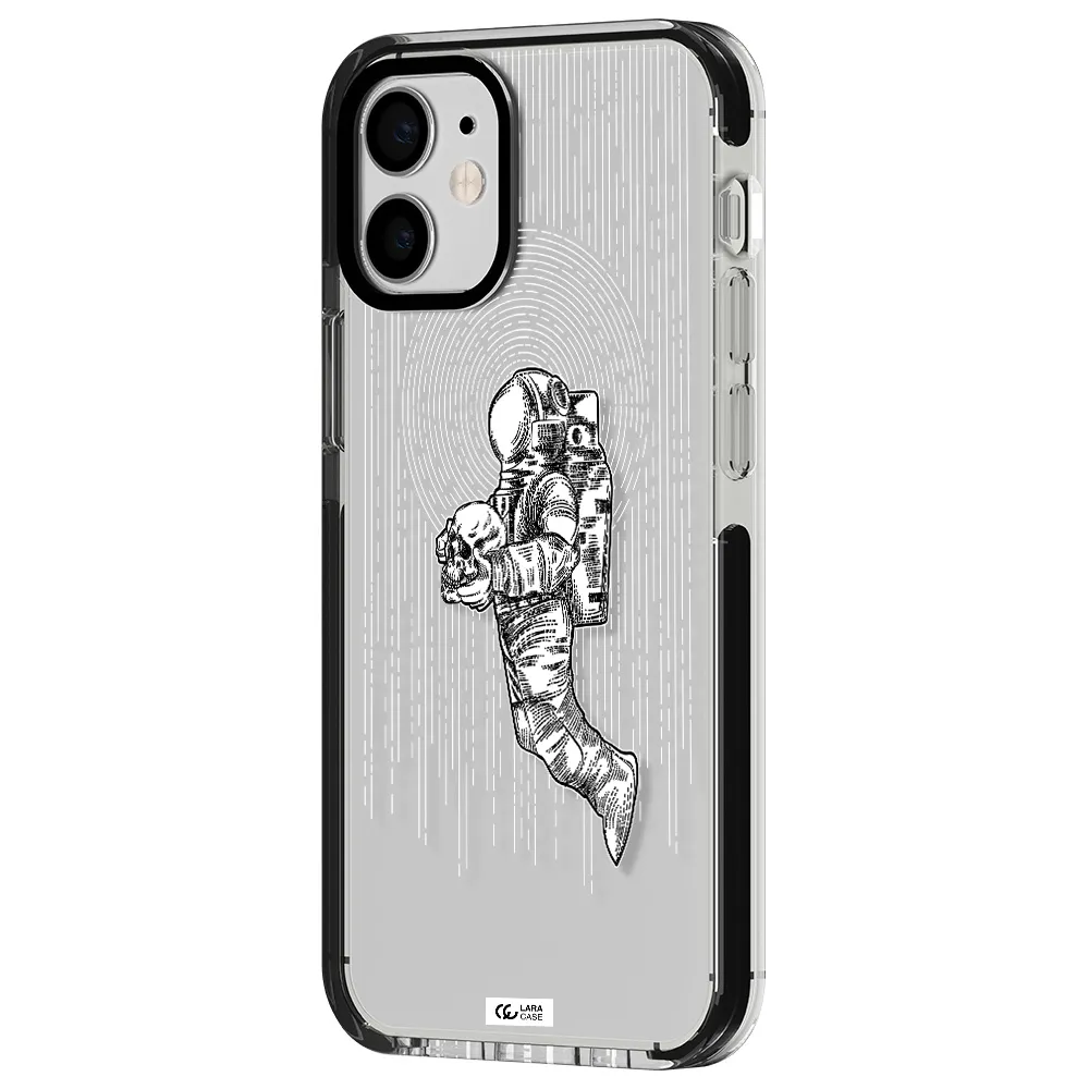 Astronaut Holding A Skull Apple iPhone 12 mini impact black border Case