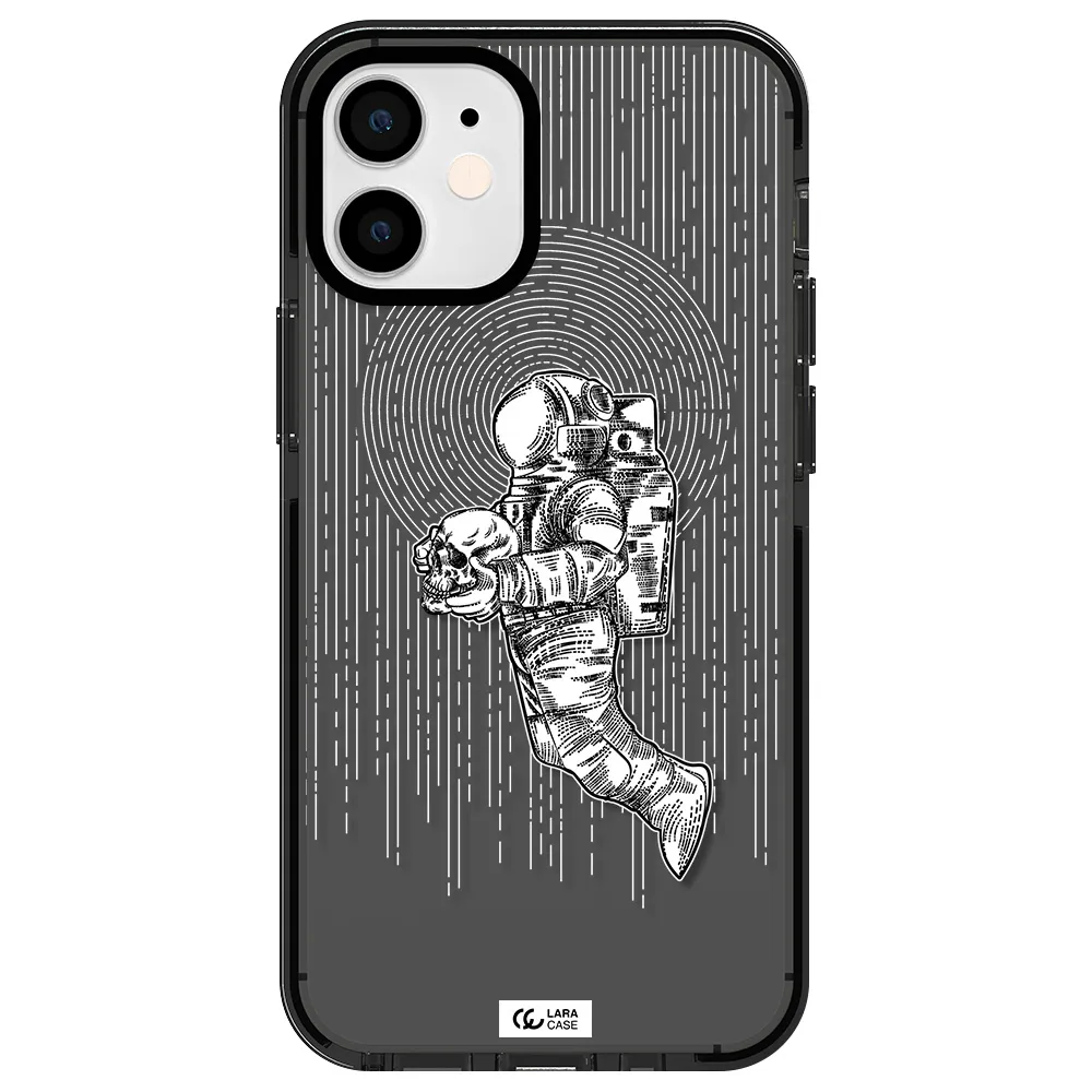 Astronaut Holding A Skull Apple iPhone 12 mini impact Smoke Black Case