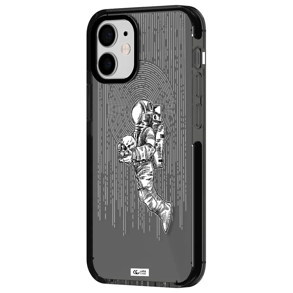 Astronaut Holding A Skull Apple iPhone 12 mini impact Smoke Black Case
