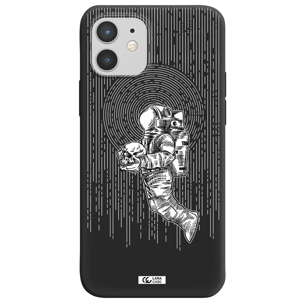 Astronaut Holding A Skull Apple iPhone 12 mini Silicone black Case