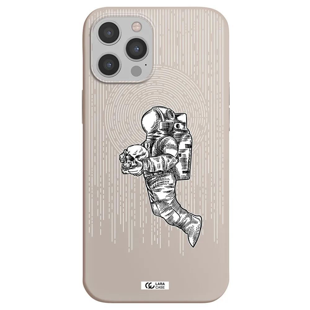 Astronaut Holding A Skull Apple iPhone 12 pro Silicone Stone Case
