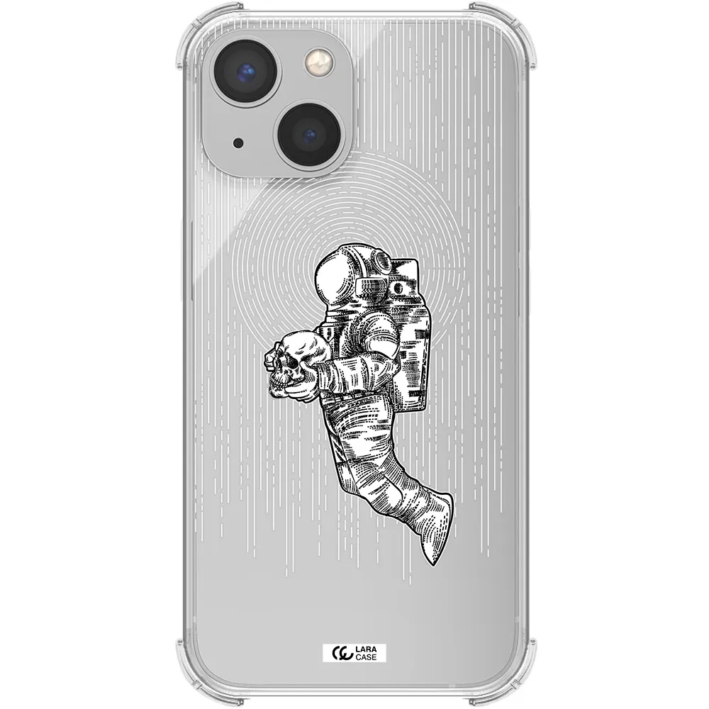Astronaut Holding A Skull Apple iPhone 13 Clear PC Case