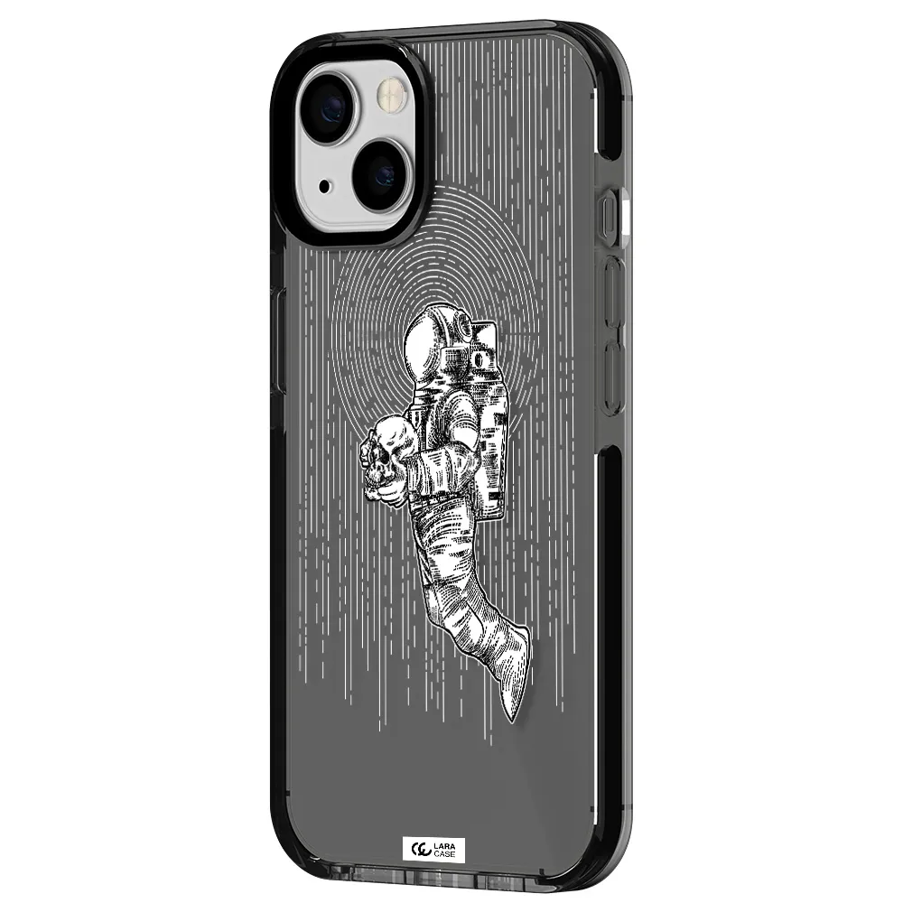Astronaut Holding A Skull Apple iPhone 13 impact Smoke Black Case