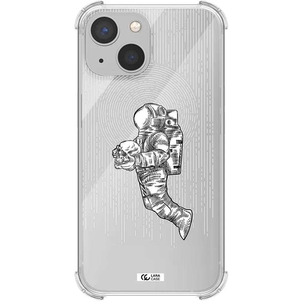 Astronaut Holding A Skull Apple iPhone 13 mini Clear PC Case