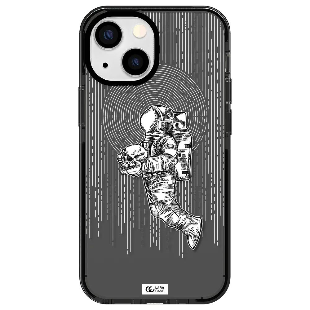 Astronaut Holding A Skull Apple iPhone 13 mini impact Smoke Black Case