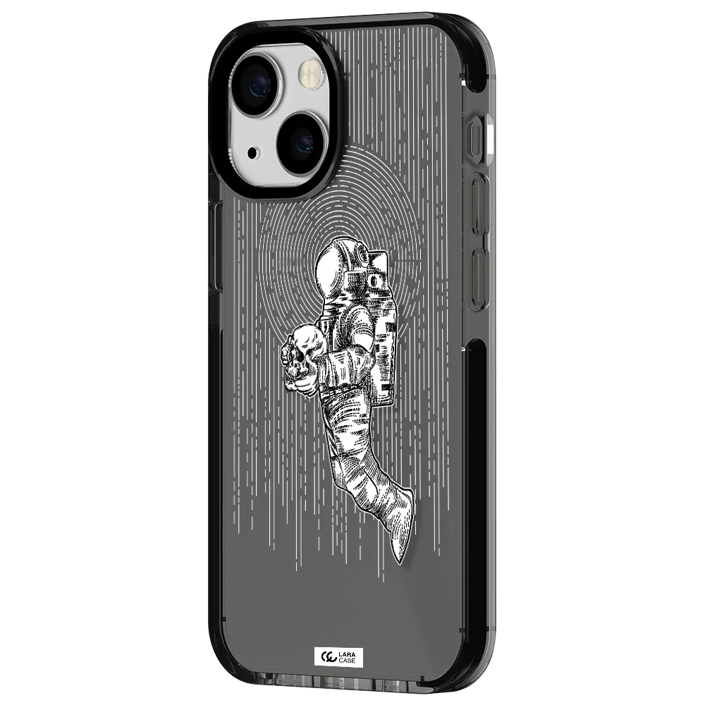 Astronaut Holding A Skull Apple iPhone 13 mini impact Smoke Black Case