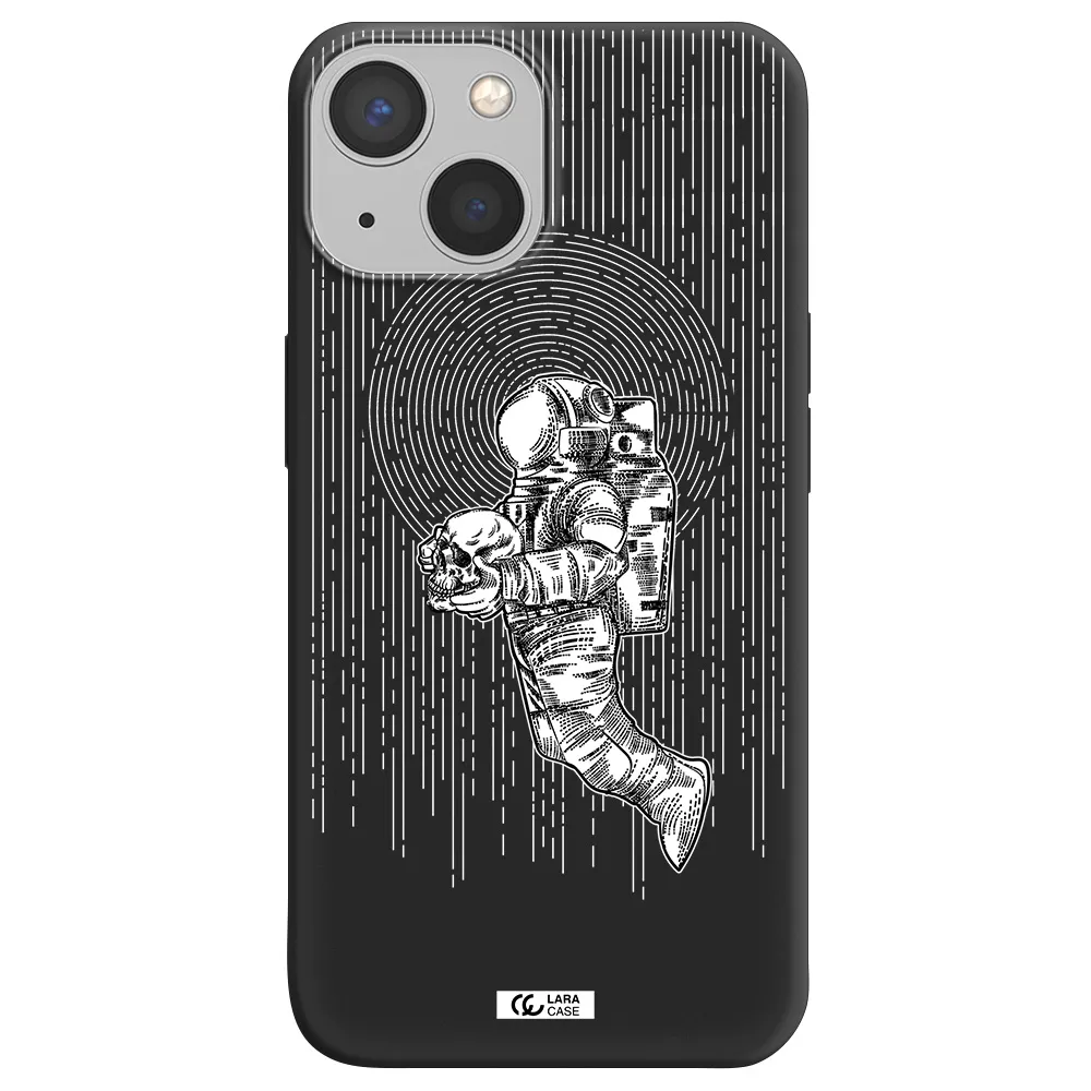 Astronaut Holding A Skull Apple iPhone 13 mini Silicone black Case