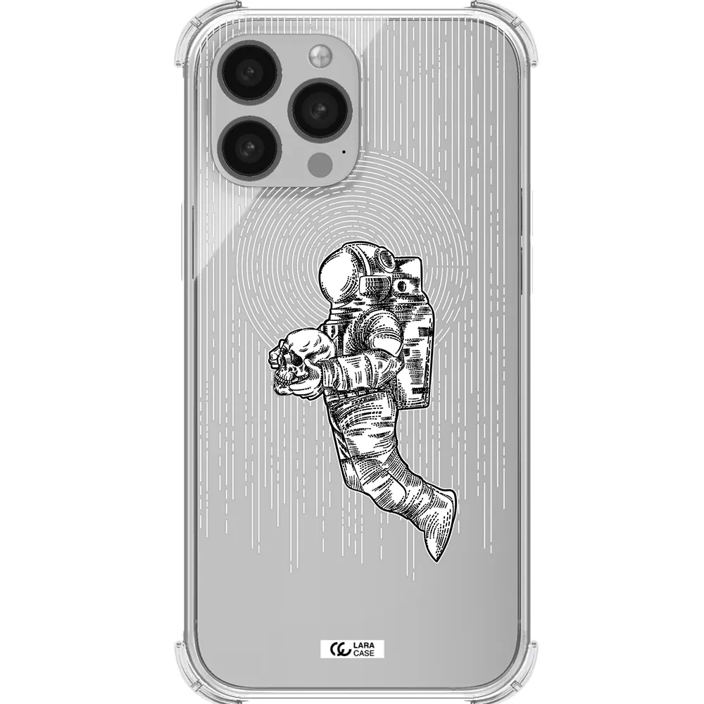 Astronaut Holding A Skull Apple iPhone 13 Pro Clear PC Case