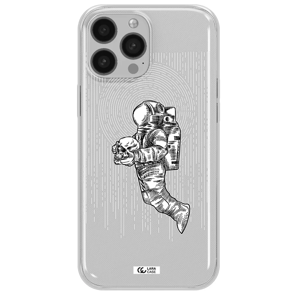 Astronaut Holding A Skull Apple iPhone 13 Pro Clear TPU Case