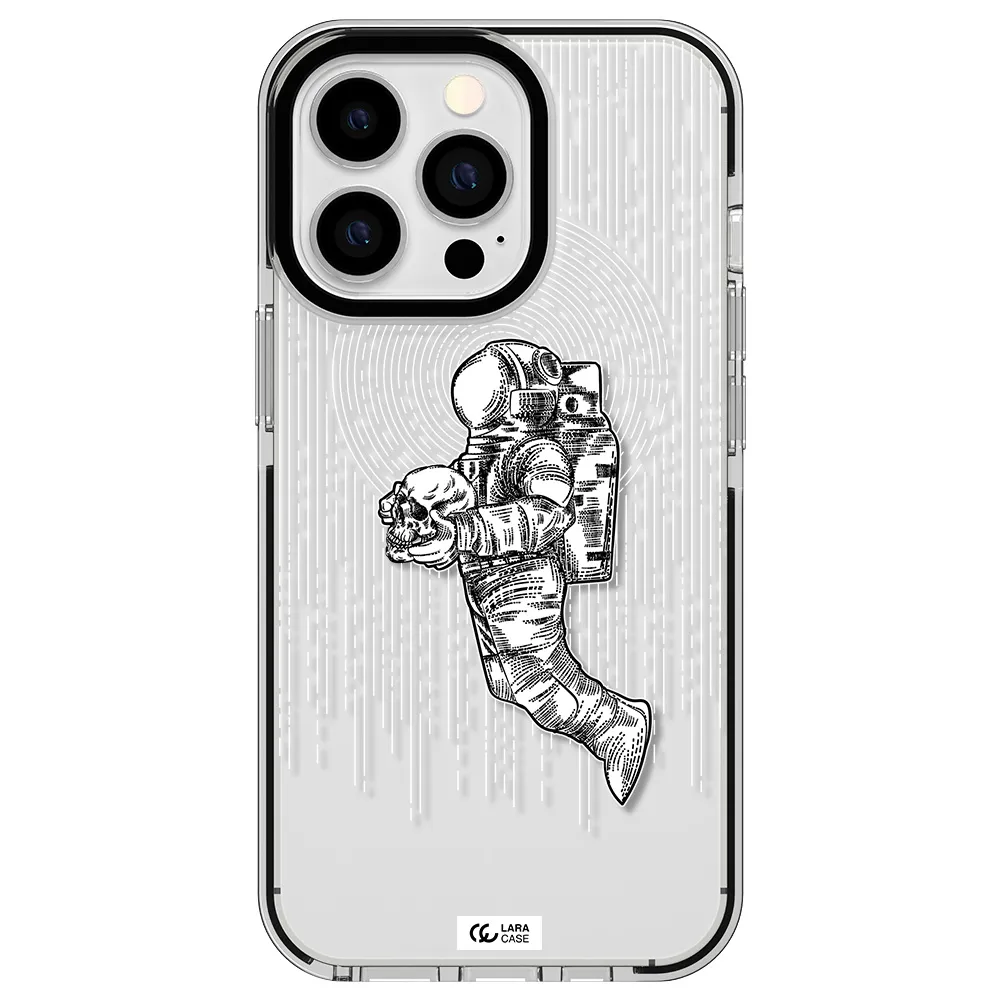 Astronaut Holding A Skull Apple iPhone 13 Pro impact black border Case