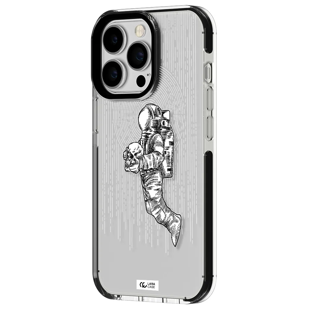 Astronaut Holding A Skull Apple iPhone 13 Pro impact black border Case