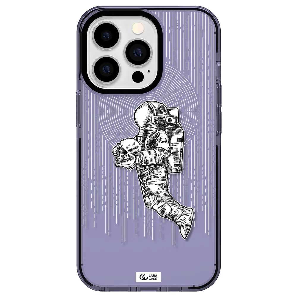Astronaut Holding A Skull Apple iPhone 13 Pro impact Lilac Case