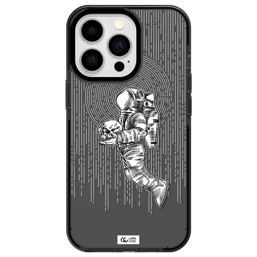 Astronaut Holding A Skull Apple iPhone 13 Pro impact Smoke Black Case