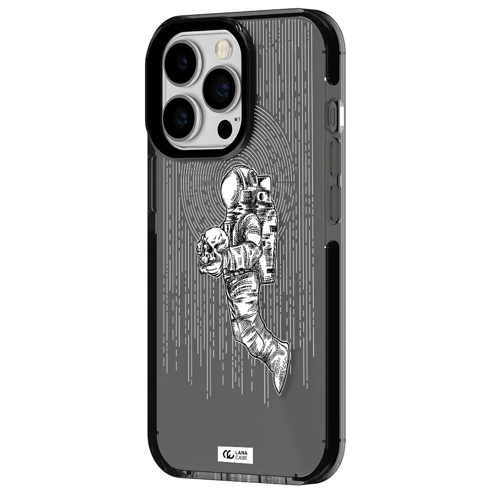 Astronaut Holding A Skull Apple iPhone 13 Pro impact Smoke Black Case