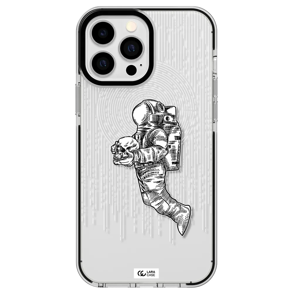 Astronaut Holding A Skull Apple iPhone 13 Pro Max impact black border Case
