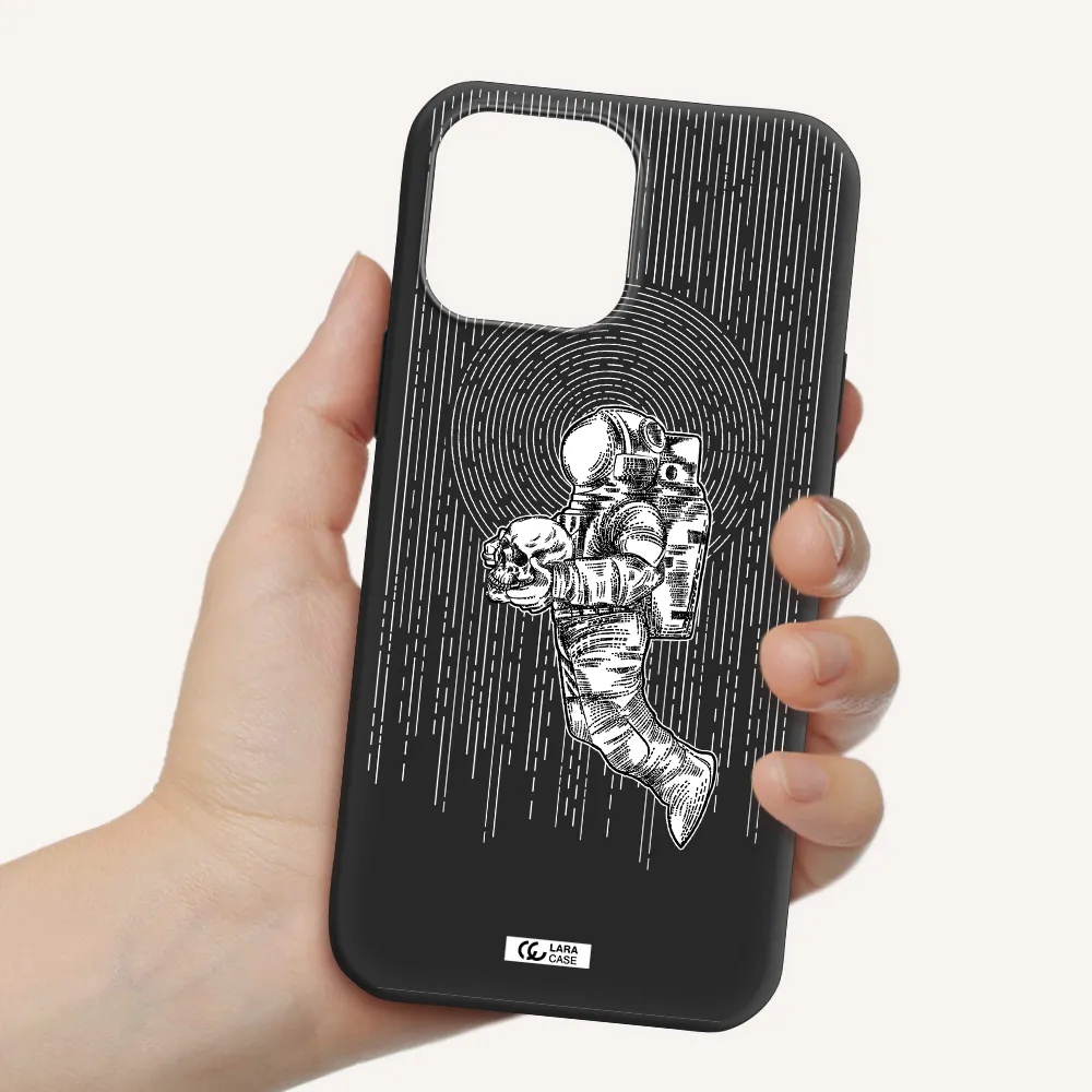 Astronaut Holding A Skull Apple iPhone 13 Pro Max Silicone black Case