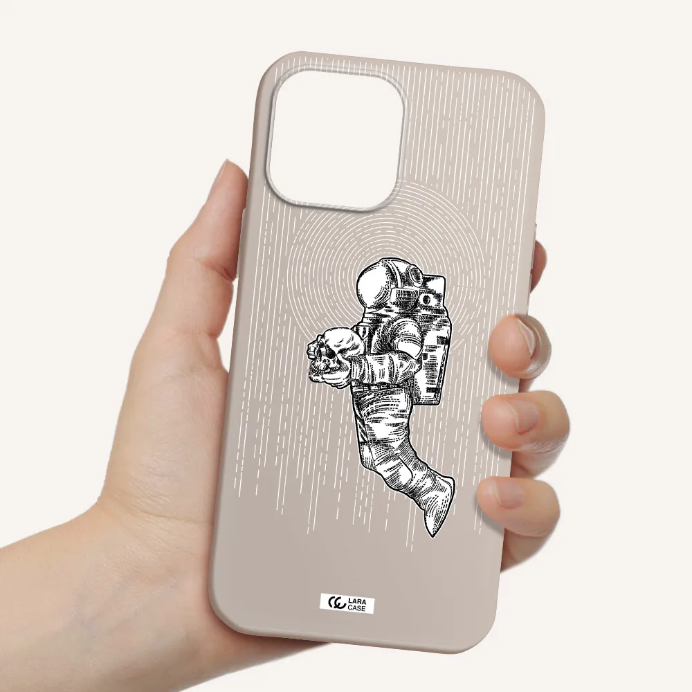 Astronaut Holding A Skull Apple iPhone 13 Pro Silicone Stone Case