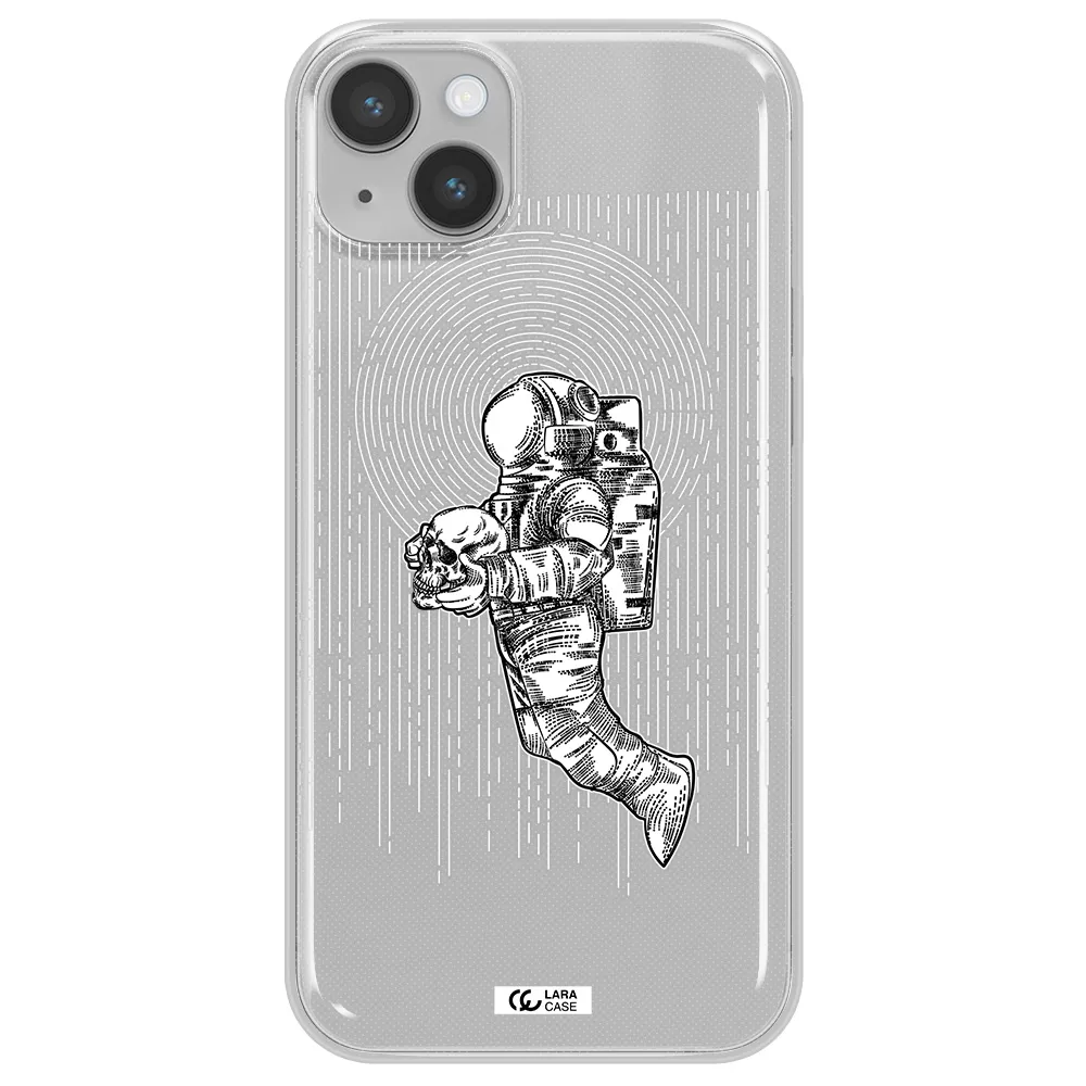 Astronaut Holding A Skull Apple iPhone 14 Clear TPU Case