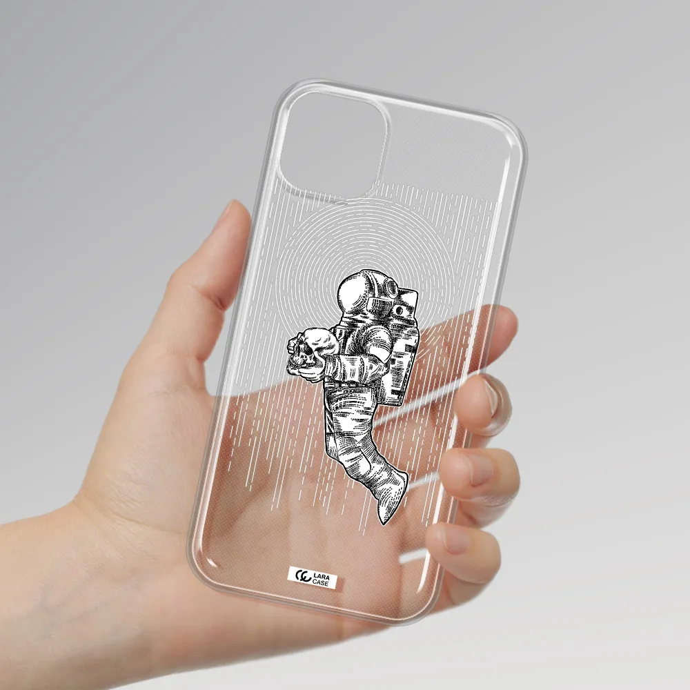Astronaut Holding A Skull Apple iPhone 14 Clear TPU Case