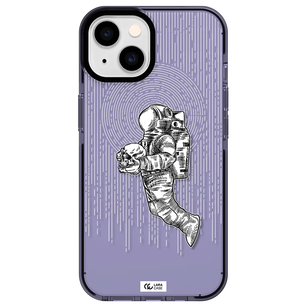 Astronaut Holding A Skull Apple iPhone 14 impact Lilac Case