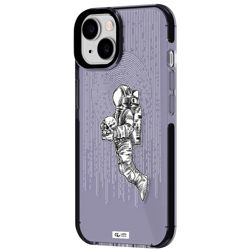 Astronaut Holding A Skull Apple iPhone 14 impact Lilac Case