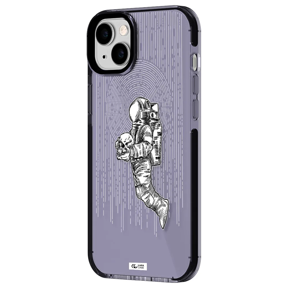 Astronaut Holding A Skull Apple iPhone 14 plus impact Lilac Case
