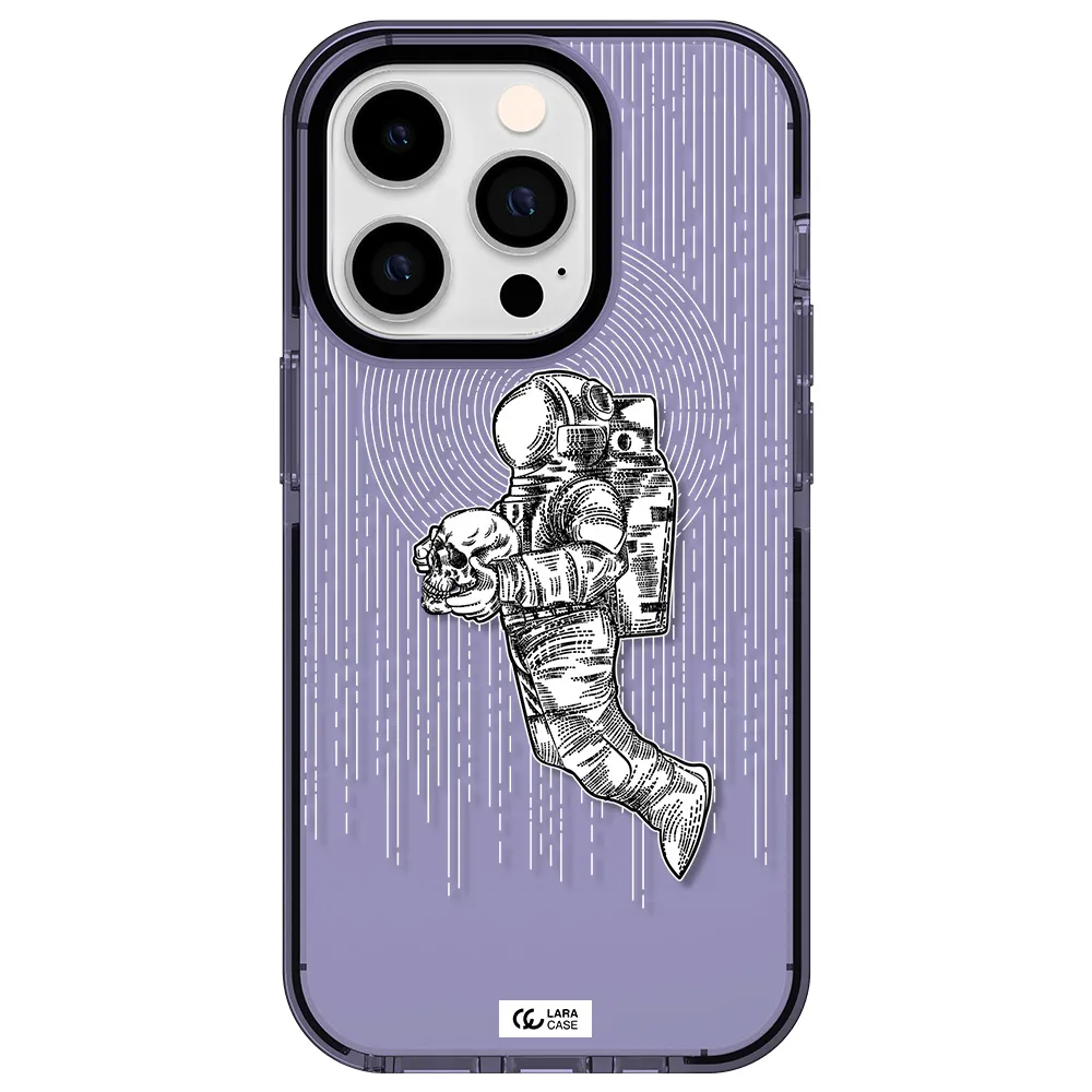 Astronaut Holding A Skull Apple iPhone 14 pro impact Lilac Case
