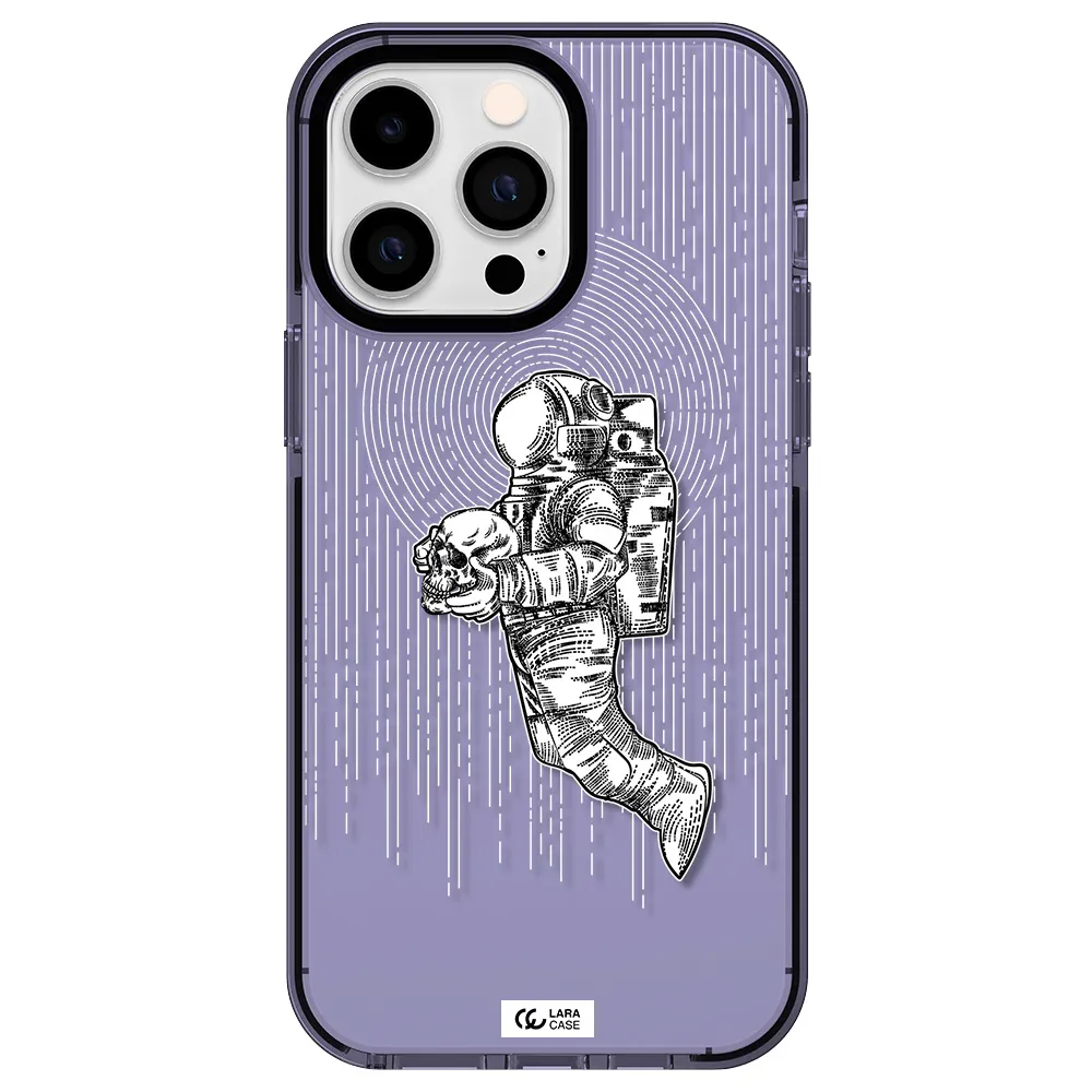 Astronaut Holding A Skull Apple iPhone 14 pro max impact Lilac Case