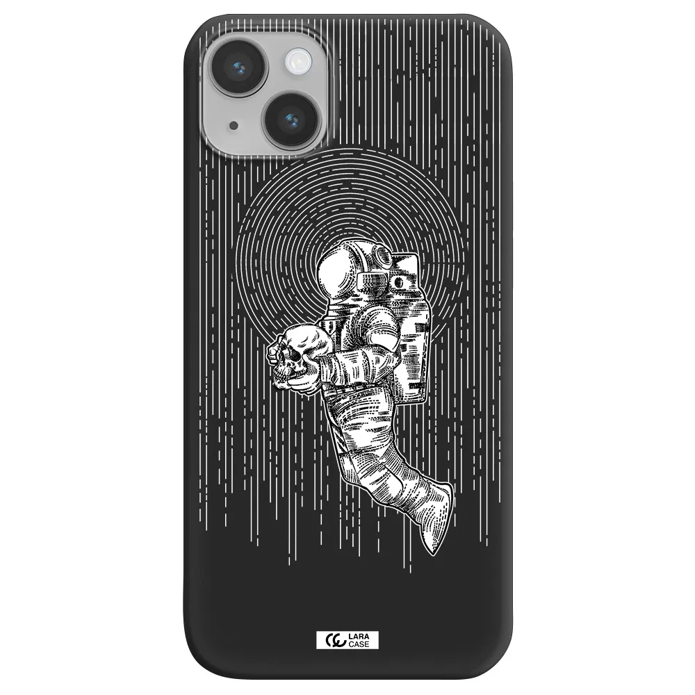 Astronaut Holding A Skull Apple iPhone 14 Silicone black Case
