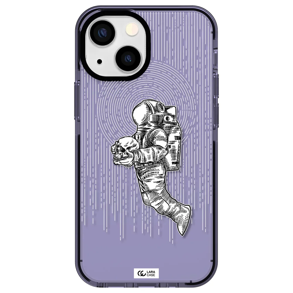 Astronaut Holding A Skull Apple iPhone 15 impact Lilac Case