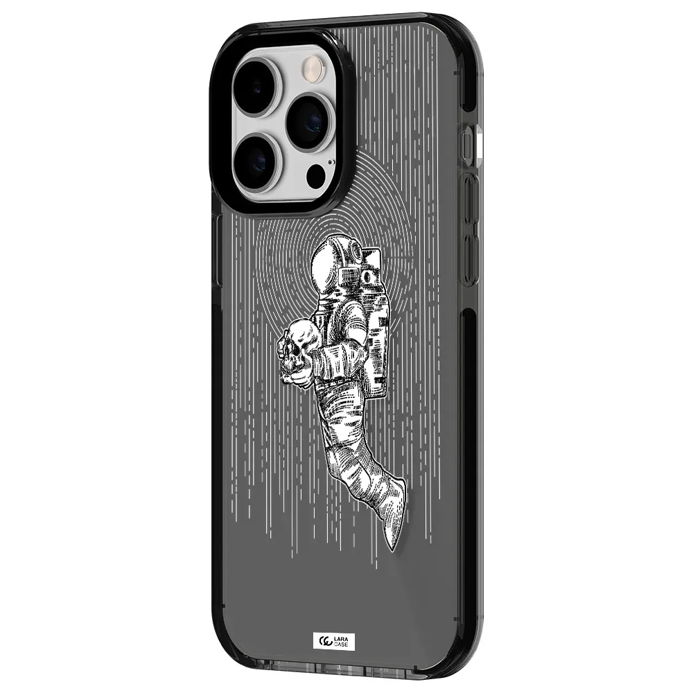 Astronaut Holding A Skull Apple iPhone 15 Pro Max impact Smoke Black Case