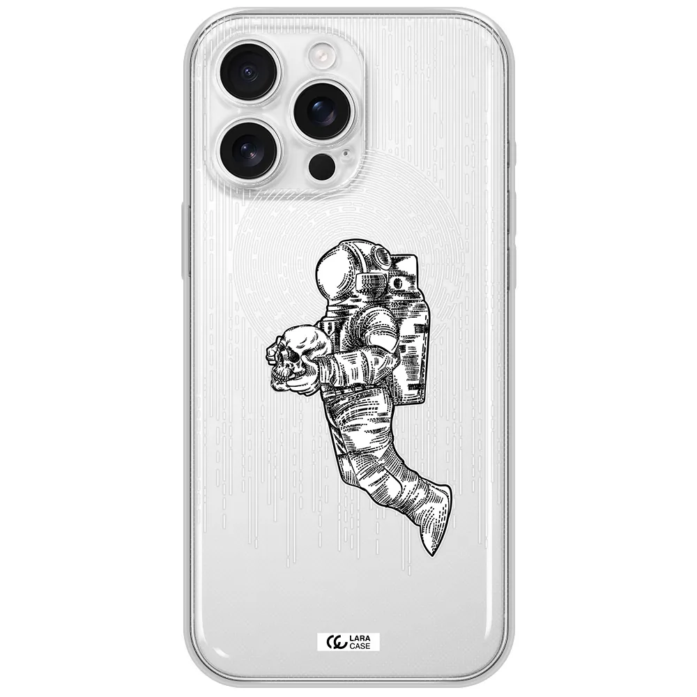 Astronaut Holding A Skull Apple Iphone 16 Pro Max Clear Tpu Case
