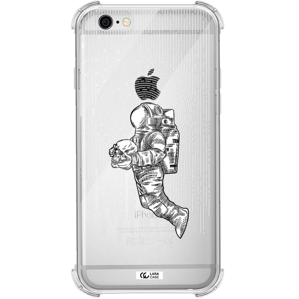 Astronaut Holding A Skull Apple iPhone 6 Clear PC Case