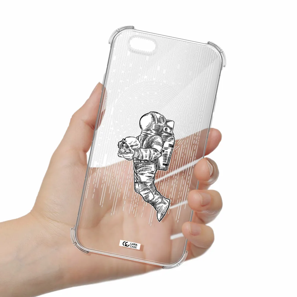 Astronaut Holding A Skull Apple iPhone 6 Clear PC Case