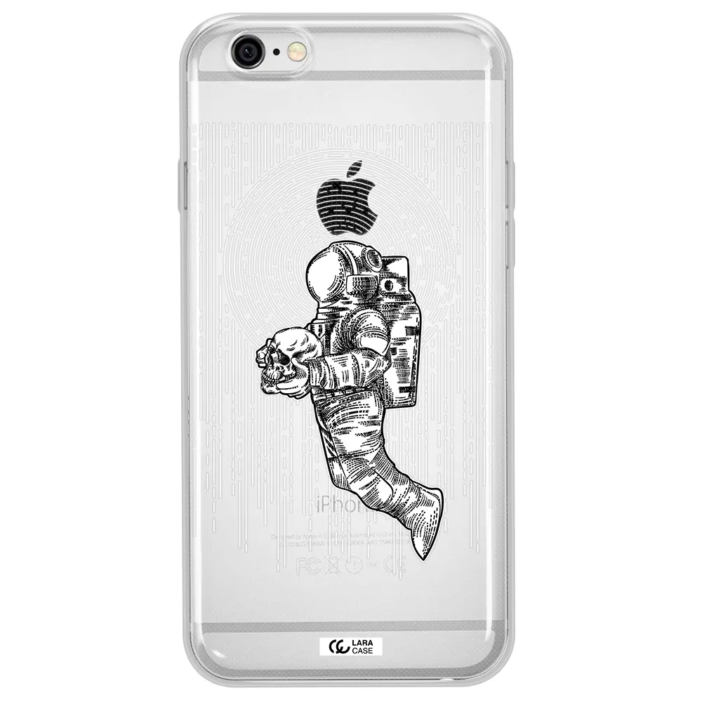 Astronaut Holding A Skull Apple iPhone 6 Clear TPU Case