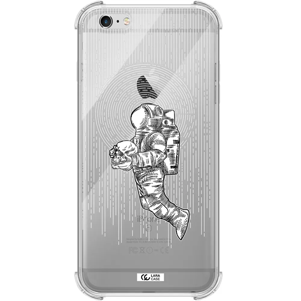 Astronaut Holding A Skull Apple iPhone 6 plus Clear PC Case